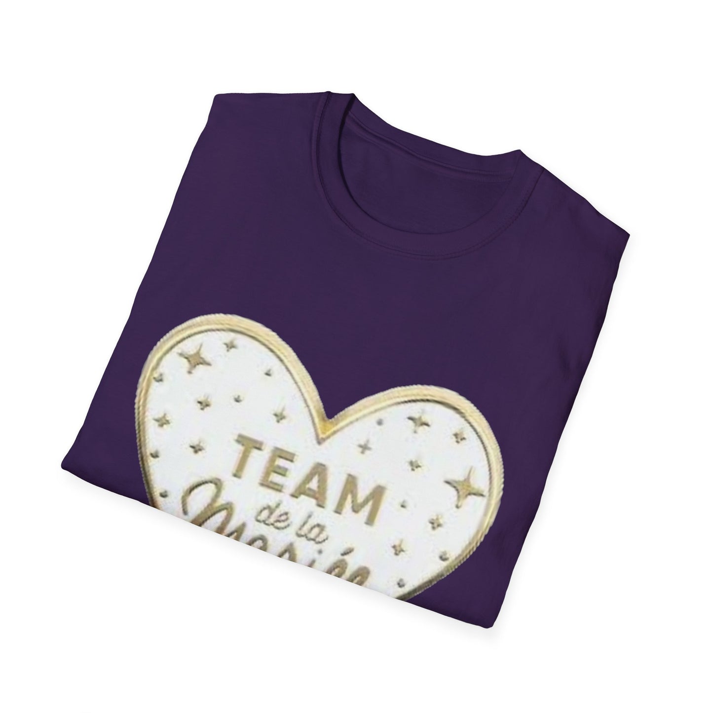 t-shirt "team de la mariée coeur blanc"