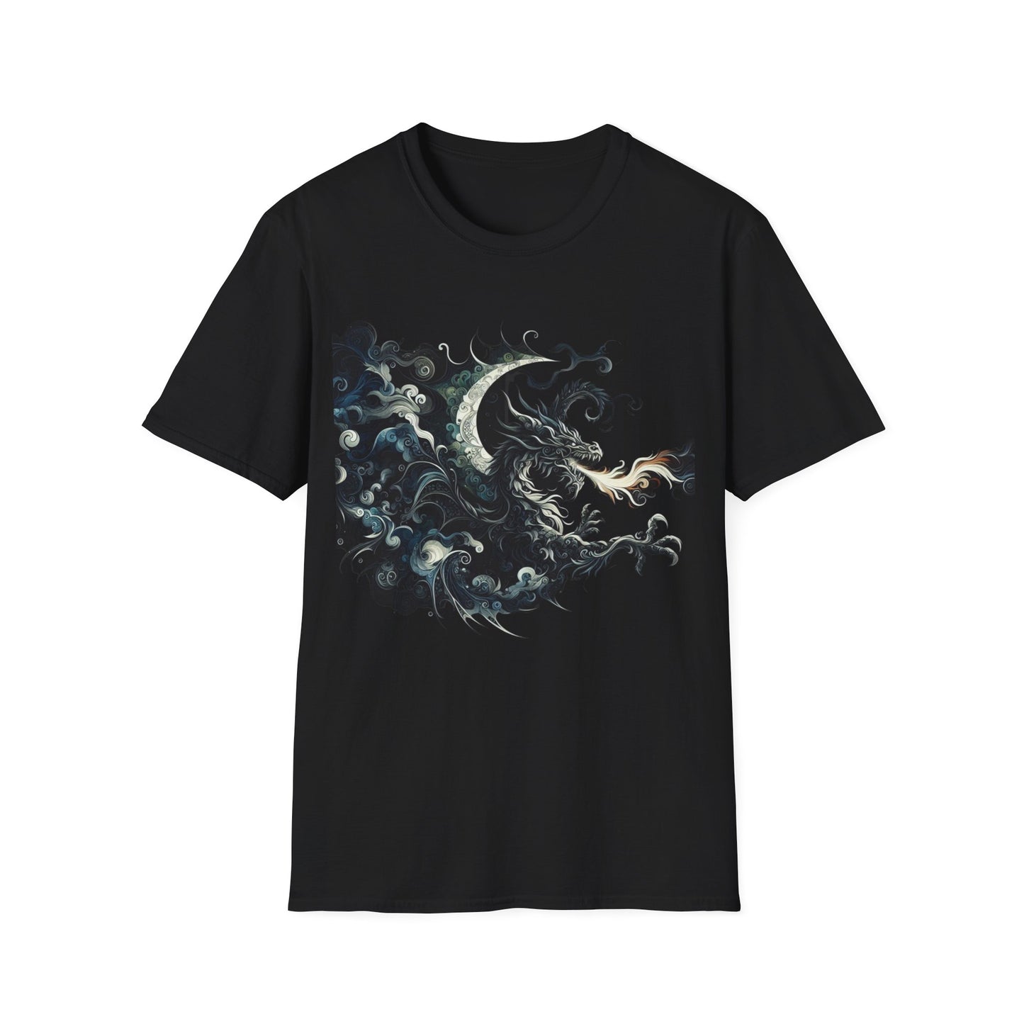 Schwarz-weißes Drachen-T-Shirt