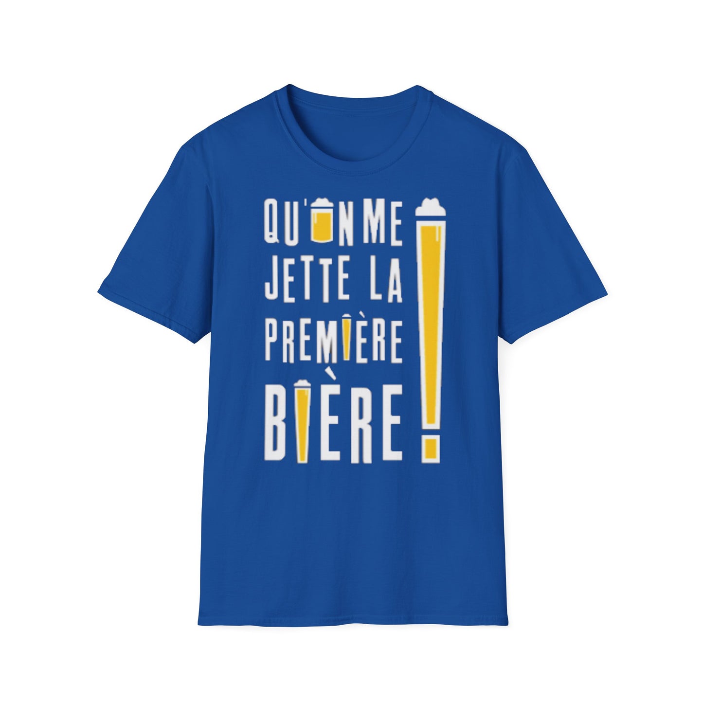 T-Shirt "qu'on me jette la première bière"