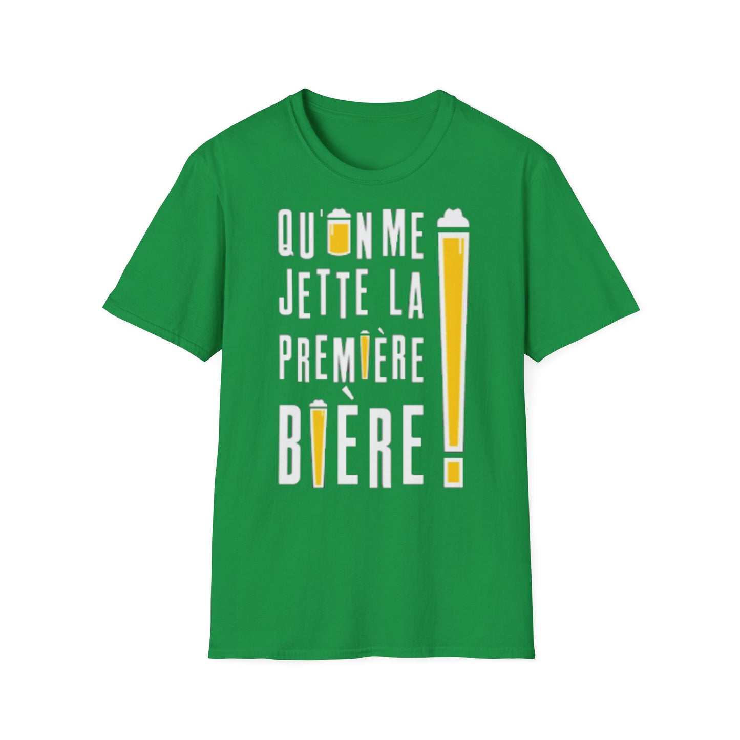 T-Shirt "qu'on me jette la première bière"