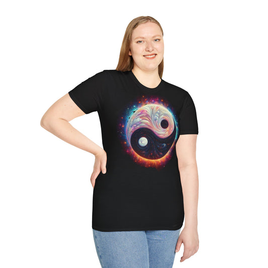 t-shirt yin yang galaxie