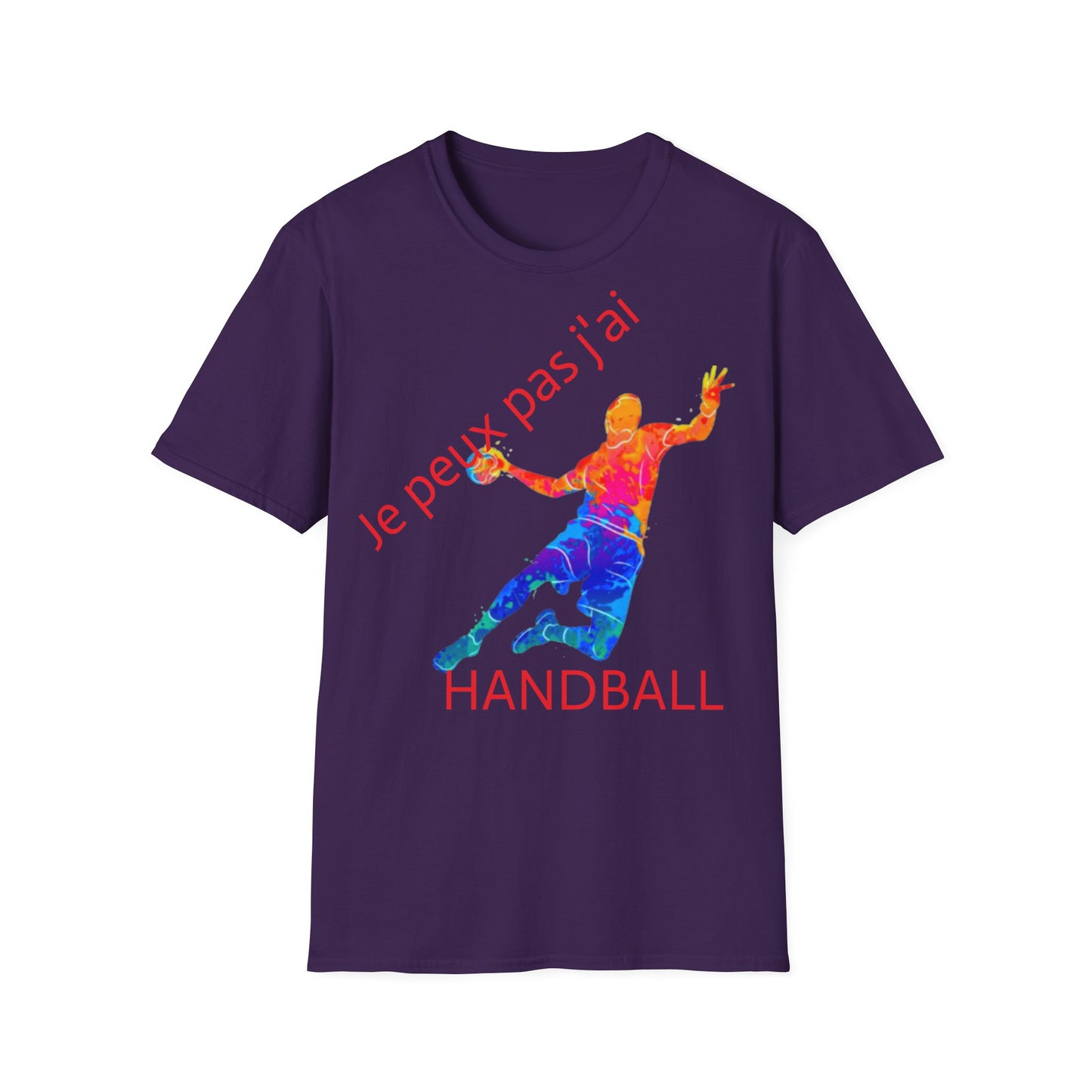 t-shirt "je peux pas j'ai handball"