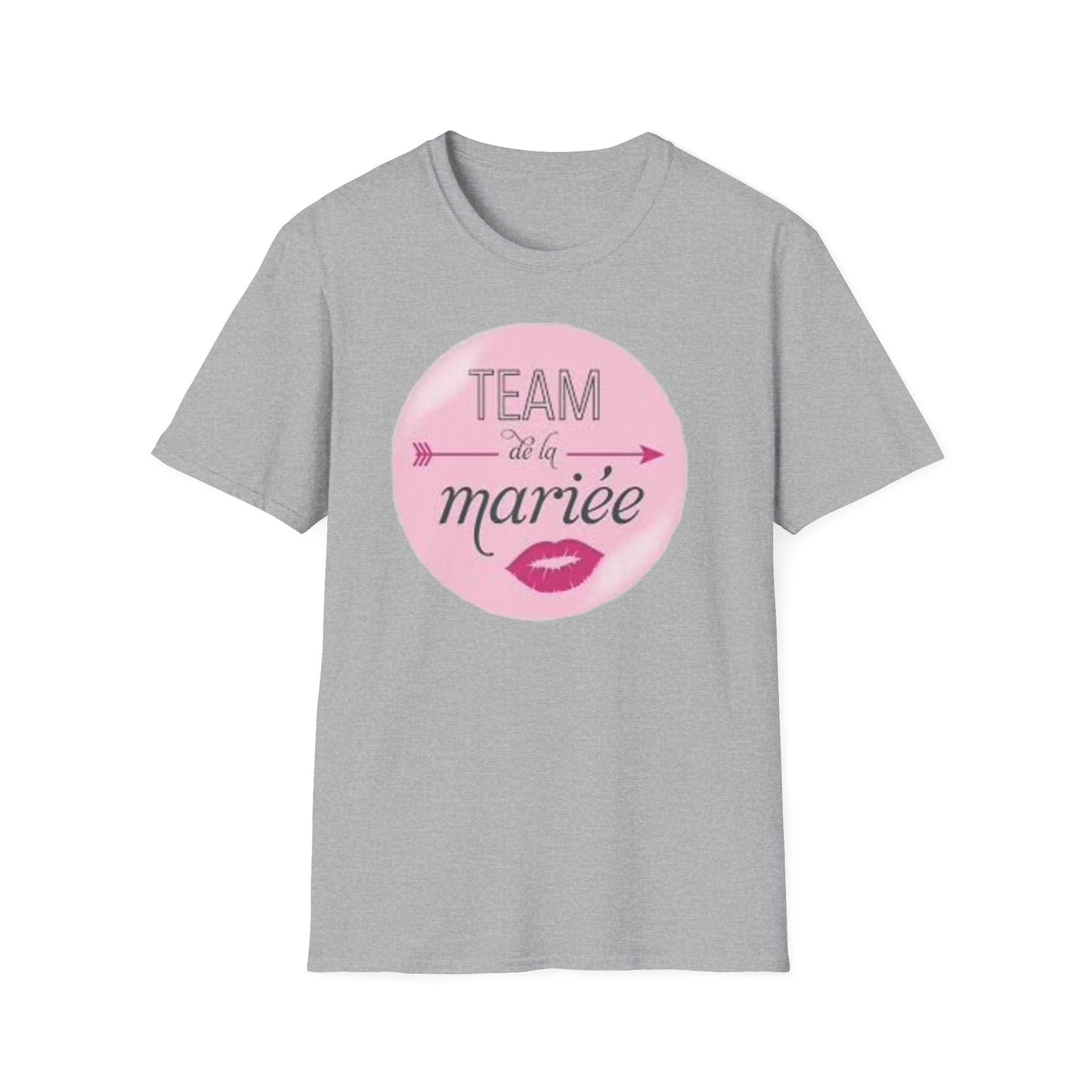 t-shirt "team de la mariée rond rose