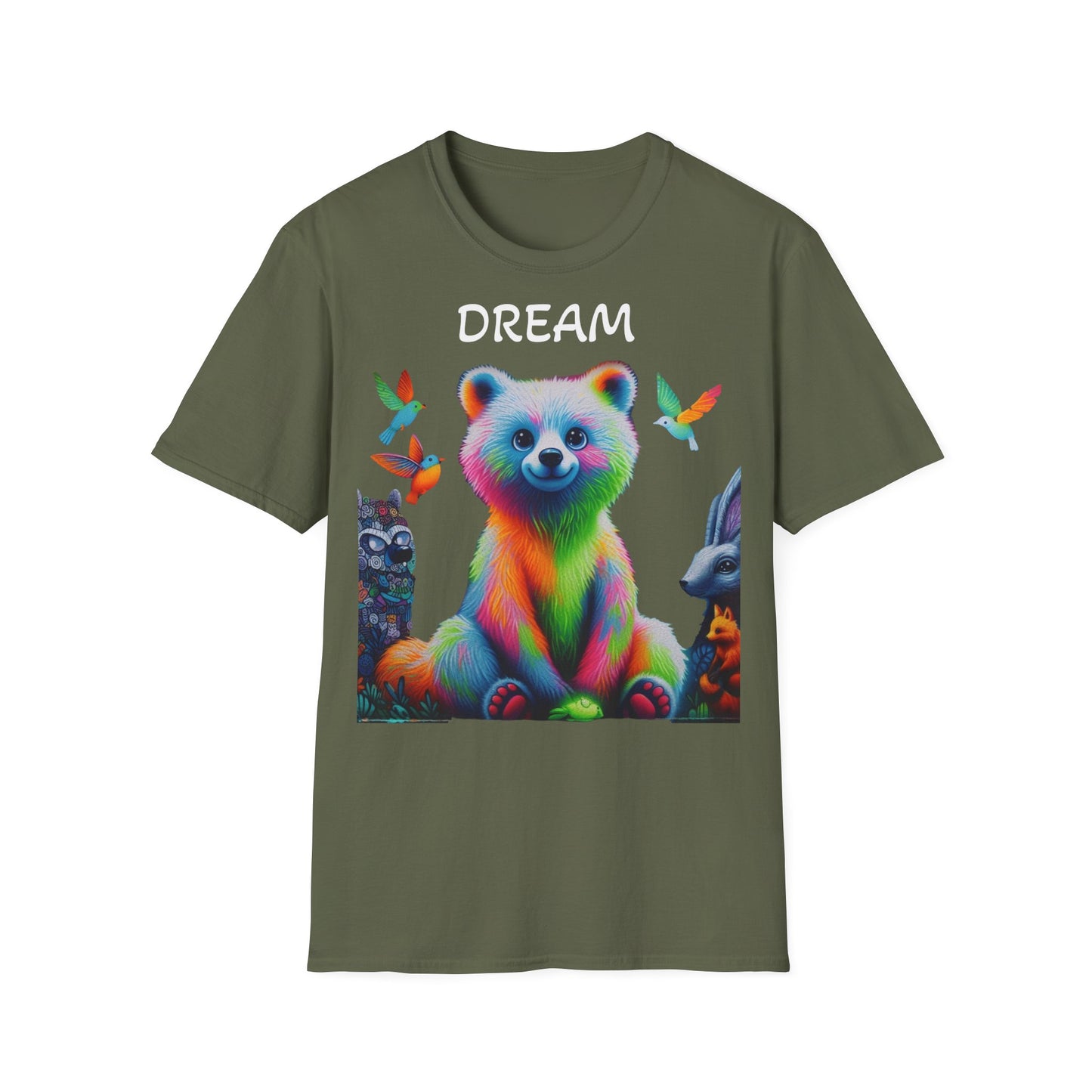 „Neon-Hasenbär“-T-Shirt