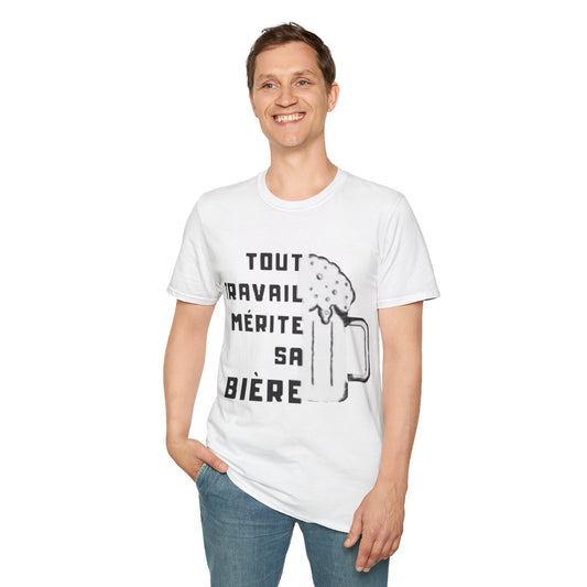 T-Shirt "tout travail mérite sa bière"