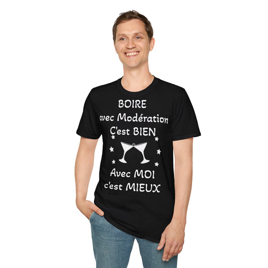 T-Shirt "boire avec modération"