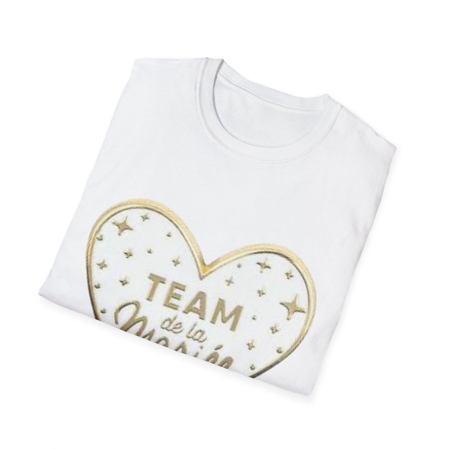 t-shirt "team de la mariée coeur blanc"