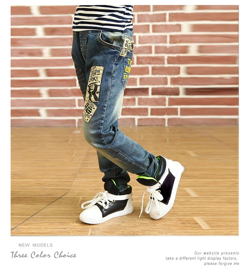 IENENS 4-11Y garçons Slim jean droit été classique couleur claire bas enfants Denim pantalons longs enfants bébé garçon pantalon décontracté