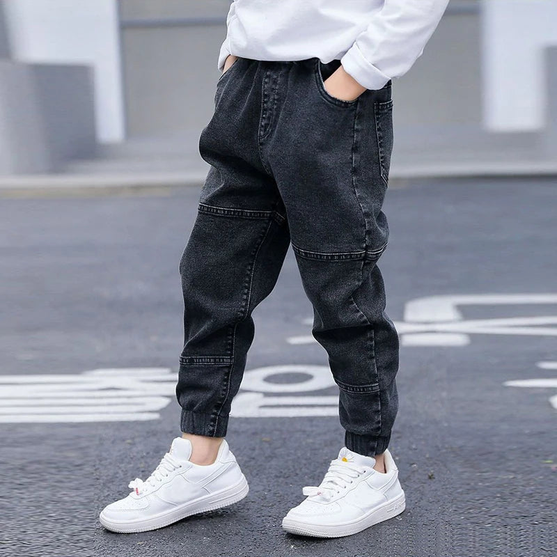 IENENS Enfants Garçons Jeans Bébé Vêtements Pantalons Classiques Enfants Denim Vêtements Infantile Garçon Décontracté Bowboy Bas Pantalon 4-11 Ans