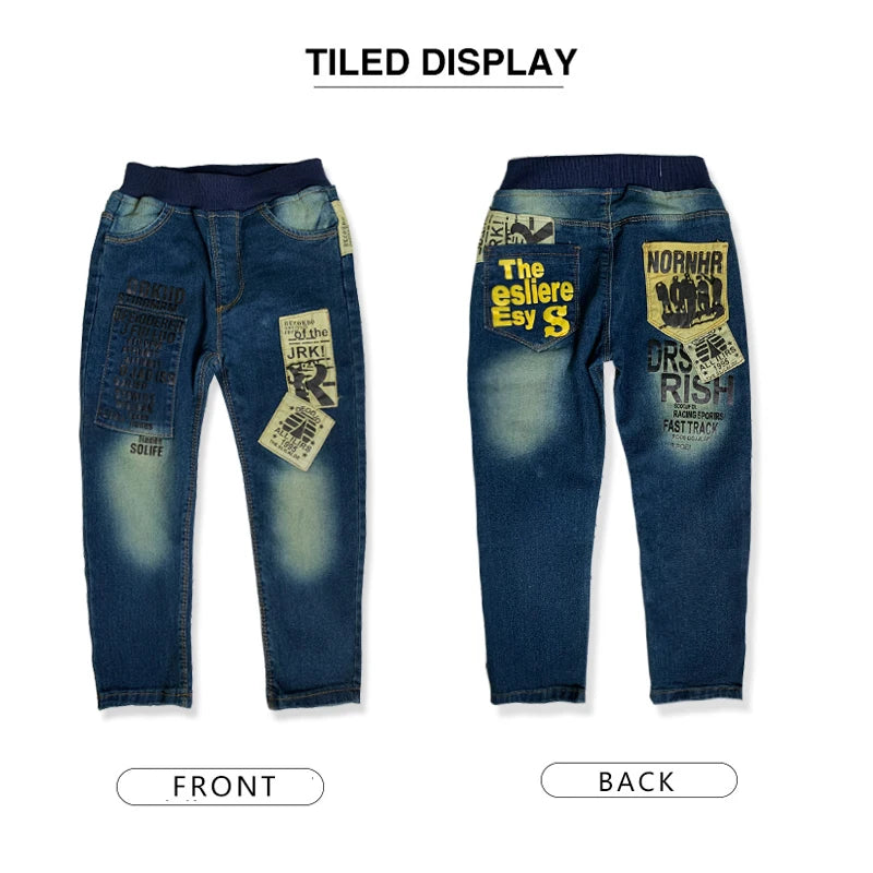 IENENS 4-11Y garçons Slim jean droit été classique couleur claire bas enfants Denim pantalons longs enfants bébé garçon pantalon décontracté