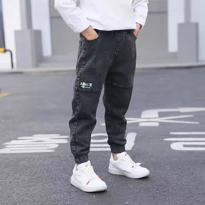 IENENS Enfants Garçons Jeans Bébé Vêtements Pantalons Classiques Enfants Denim Vêtements Infantile Garçon Décontracté Bowboy Bas Pantalon 4-11 Ans