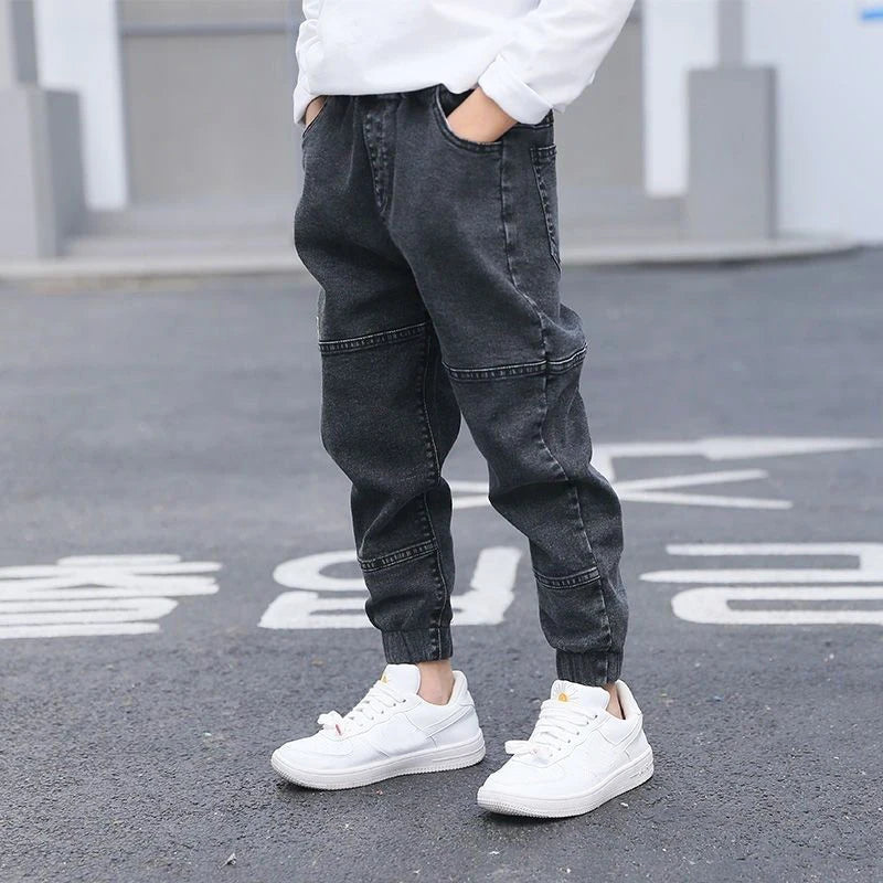 IENENS Enfants Garçons Jeans Bébé Vêtements Pantalons Classiques Enfants Denim Vêtements Infantile Garçon Décontracté Bowboy Bas Pantalon 4-11 Ans