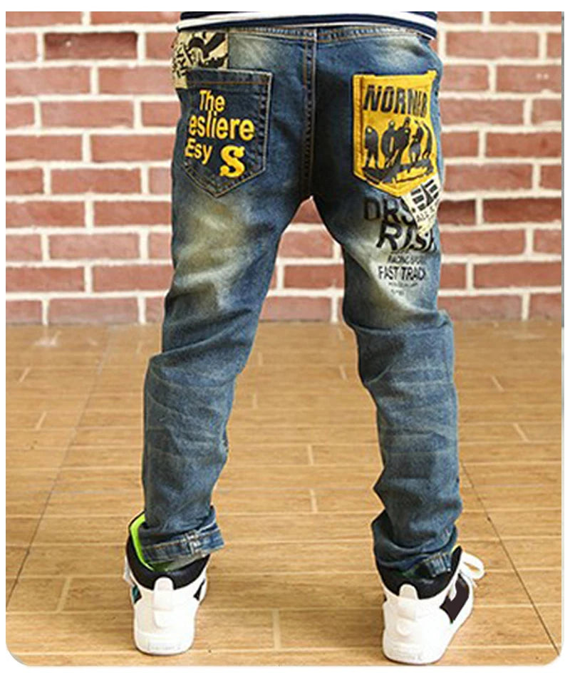 IENENS 4-11Y garçons Slim jean droit été classique couleur claire bas enfants Denim pantalons longs enfants bébé garçon pantalon décontracté