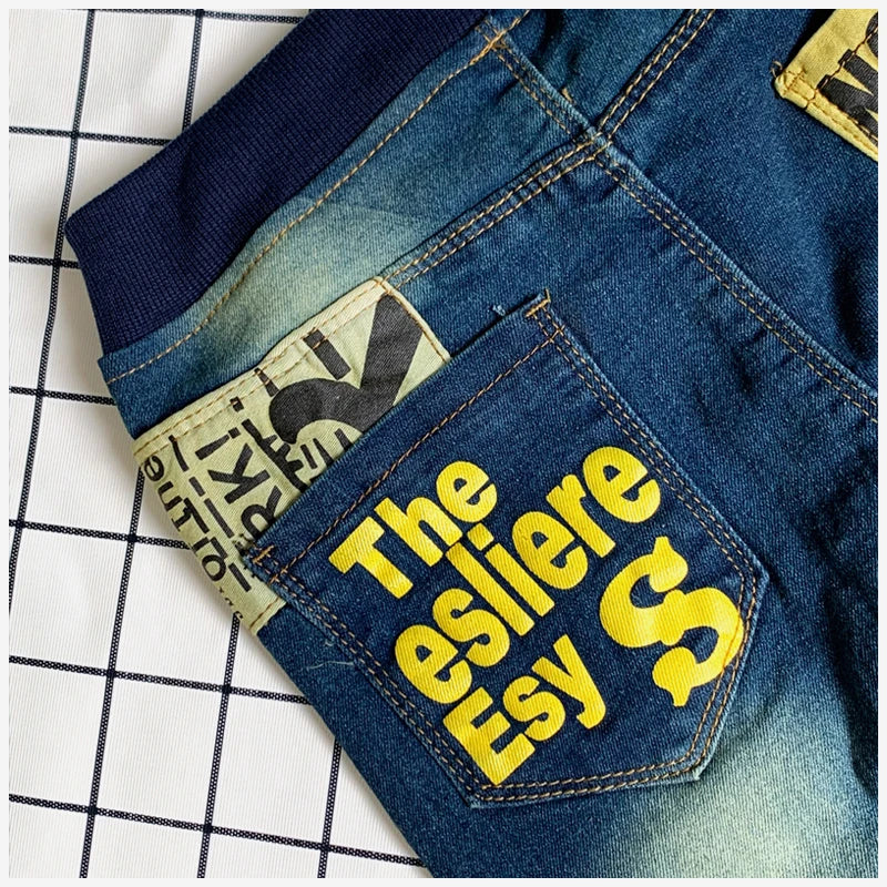 IENENS 4-11Y garçons Slim jean droit été classique couleur claire bas enfants Denim pantalons longs enfants bébé garçon pantalon décontracté