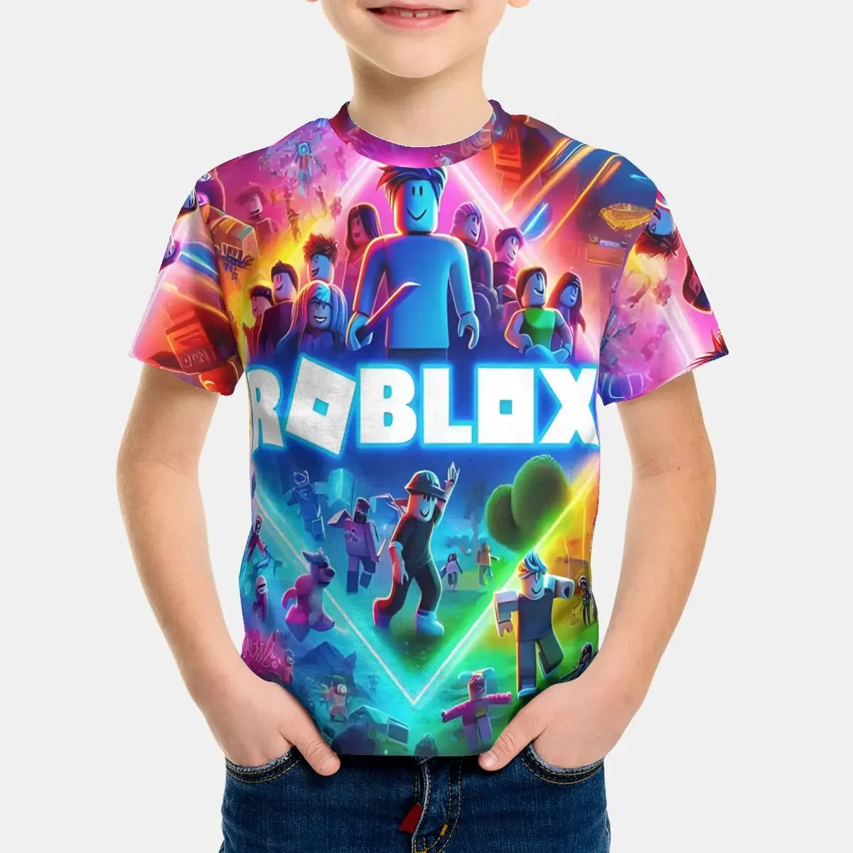 vêtements 5 à 14 ans hommes vêtements de plein air pour r-robloxes enfants garçon fille enfant T-Shirt t-shirts