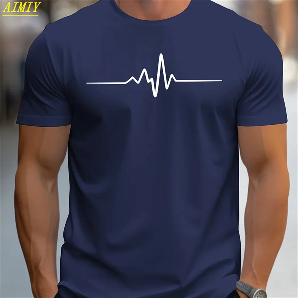 Mode D'été 3D Rayure Lettre Impression homme T-shirt Hip Hop Tendance Harajuku Streetwear Décontracté O-cou Surdimensionné T-shirts Hommes Hauts