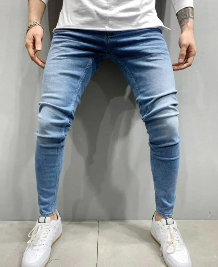 Nouveaux hommes Skinny déchiré jean mode, coupe mince Stretch décontracté Denim