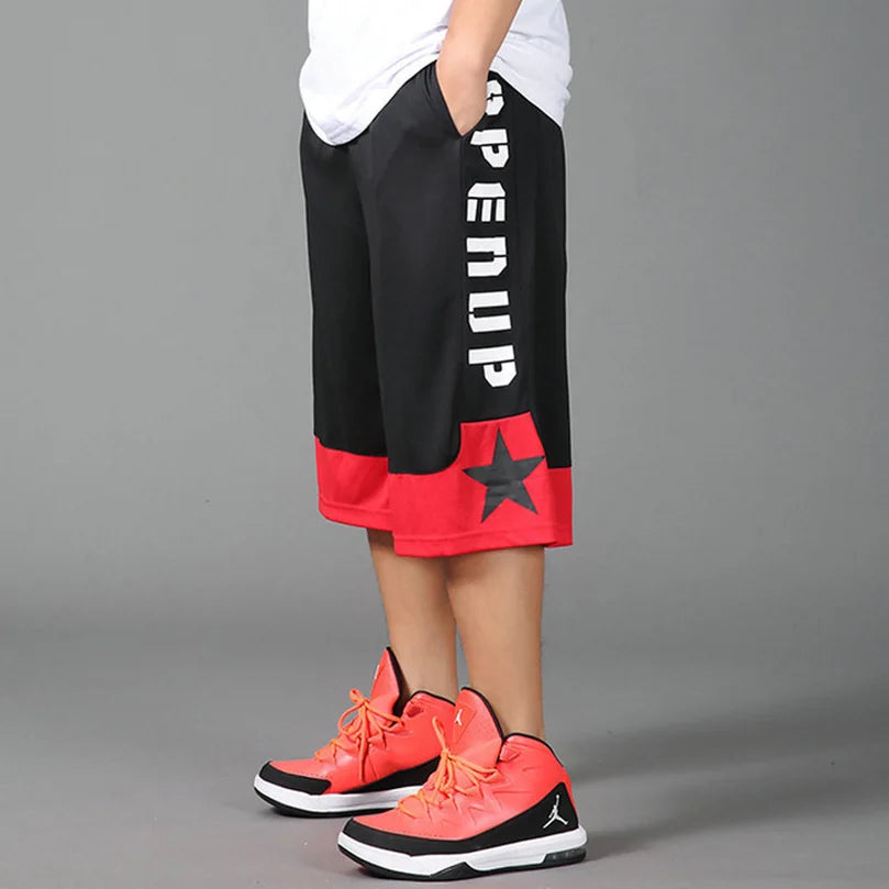 Baggy Shorts hommes Patchwork rayé lettre imprimer vêtements de sport surdimensionné Streetwear hommes sport entraînement pantalons de plage été
