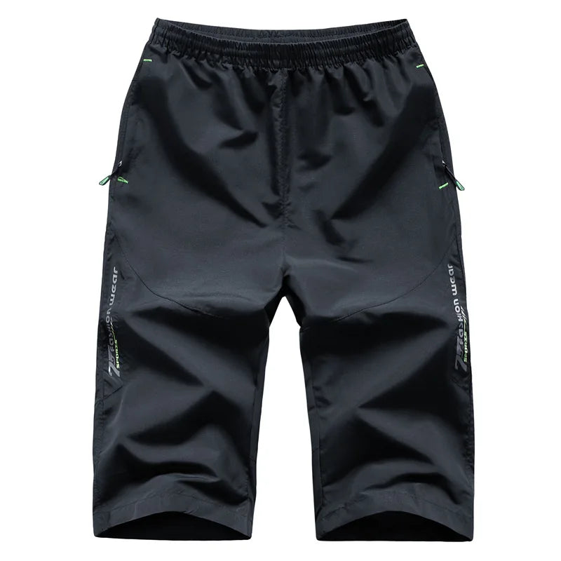 Pantalon court de sport d'été à séchage rapide pour hommes, grande taille 7XL 8XL, décontracté, pantalon d'entraînement fin, short Baggy à la mode, 3/4