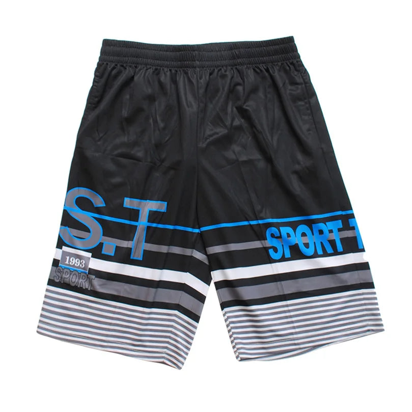 Baggy Shorts hommes Patchwork rayé lettre imprimer vêtements de sport surdimensionné Streetwear hommes sport entraînement pantalons de plage été