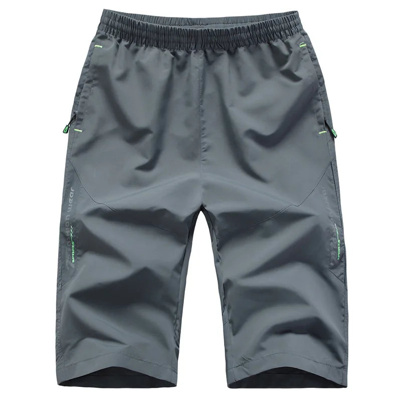 Pantalon court de sport d'été à séchage rapide pour hommes, grande taille 7XL 8XL, décontracté, pantalon d'entraînement fin, short Baggy à la mode, 3/4