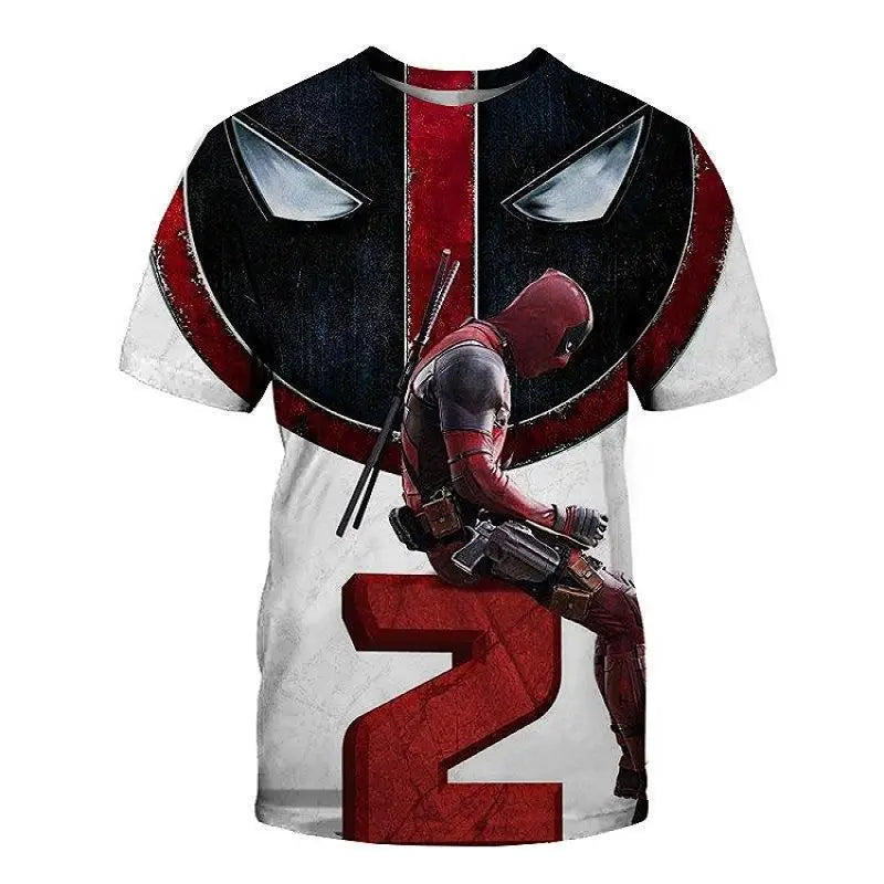 2025 nouveau Garçons Deadpool Anime 3D Imprimé Streetwear Personnalité T-Shirt Enfant/Adulte Décontracté Haut Tendance