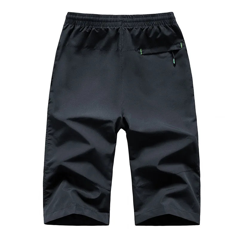 Pantalon court de sport d'été à séchage rapide pour hommes, grande taille 7XL 8XL, décontracté, pantalon d'entraînement fin, short Baggy à la mode, 3/4