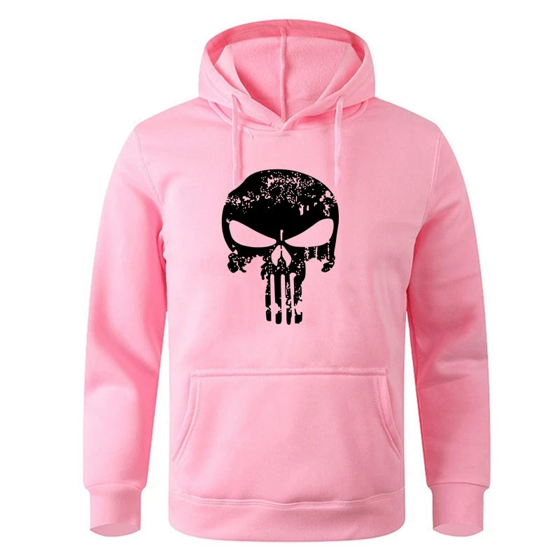 Punishers imprimé polaire pull à capuche pour homme/femmes décontracté à capuche Streetwear sweats mâle crâne Harajuku haute qualité hauts