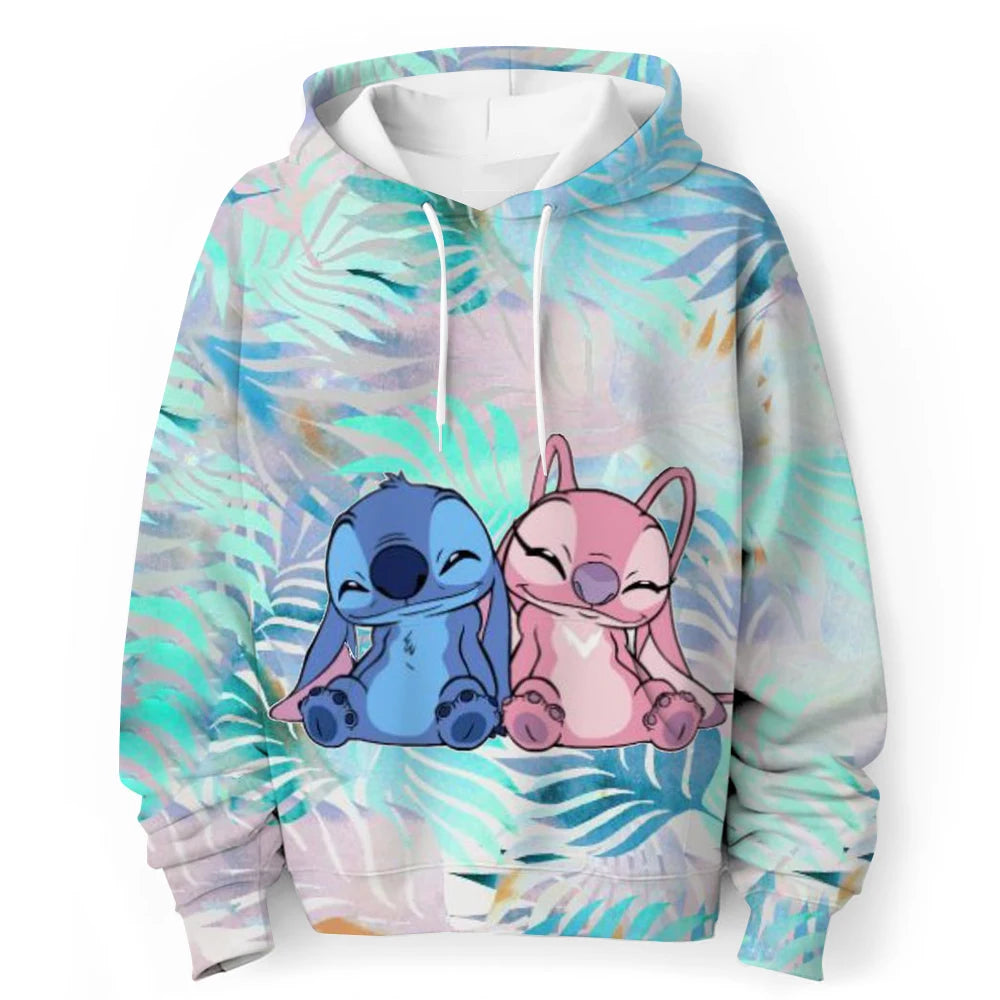 Kawaii Lilo Stitch 4-14 ans enfants Anime sweat garçons filles belle point sweats à capuche garçons vêtements imprimer dessin animé graphique enfants