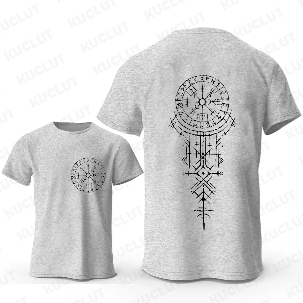 Viking Runic boussole graphique T-shirts voyage drôle T-shirts à manches courtes hauts mode décontracté Harajuku T-shirts hommes marque T-shirts