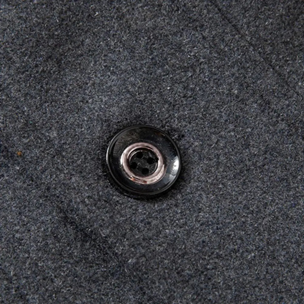 Manteau d'affaires en laine pour hommes, automne/hiver, veste Anti-froid à Double col à la mode, pardessus en laine