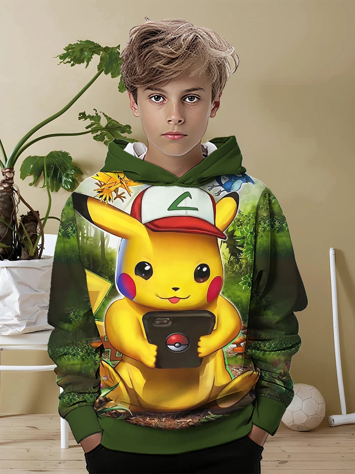 Sweat-shirt à capuche imprimé 3D Pikachus mignon Pokemons de dessin animé toutes saisons pour enfants, pull Cool, vêtements unisexes pour garçons et filles