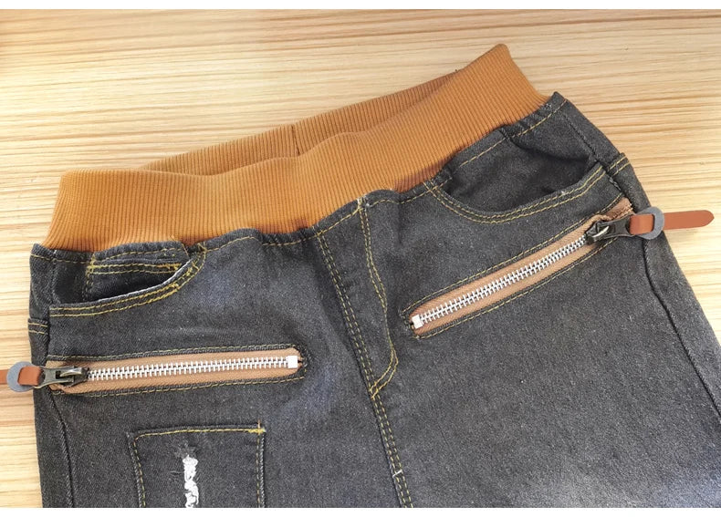 IENENS 4-11Y garçons Slim jean droit été classique couleur claire bas enfants Denim pantalons longs enfants bébé garçon pantalon décontracté