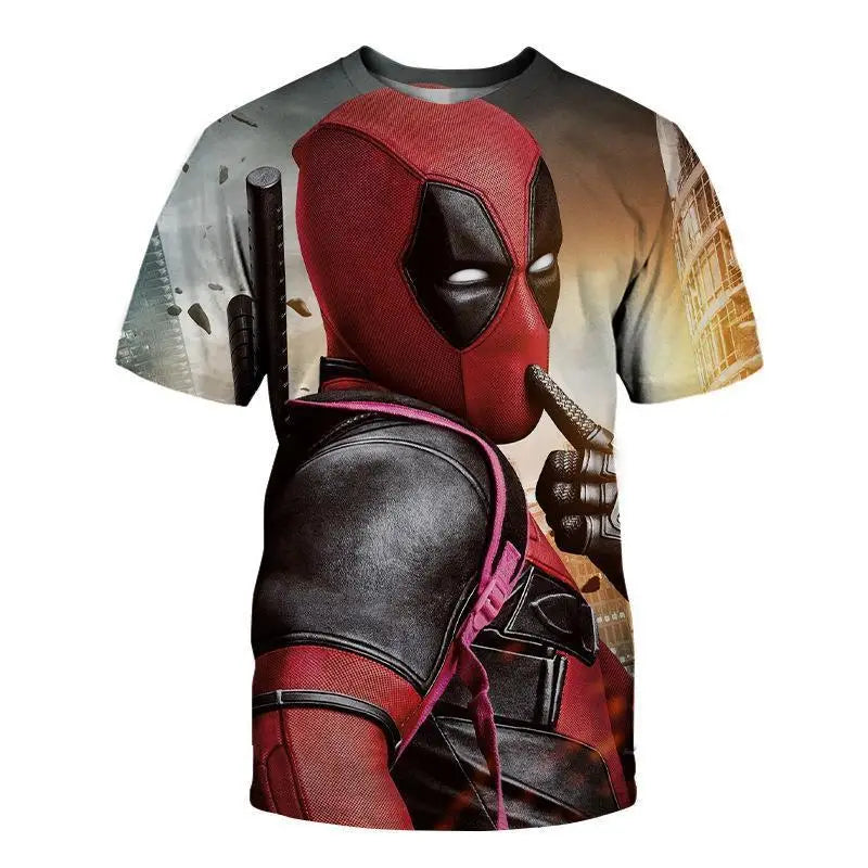 2025 nouveau Garçons Deadpool Anime 3D Imprimé Streetwear Personnalité T-Shirt Enfant/Adulte Décontracté Haut Tendance