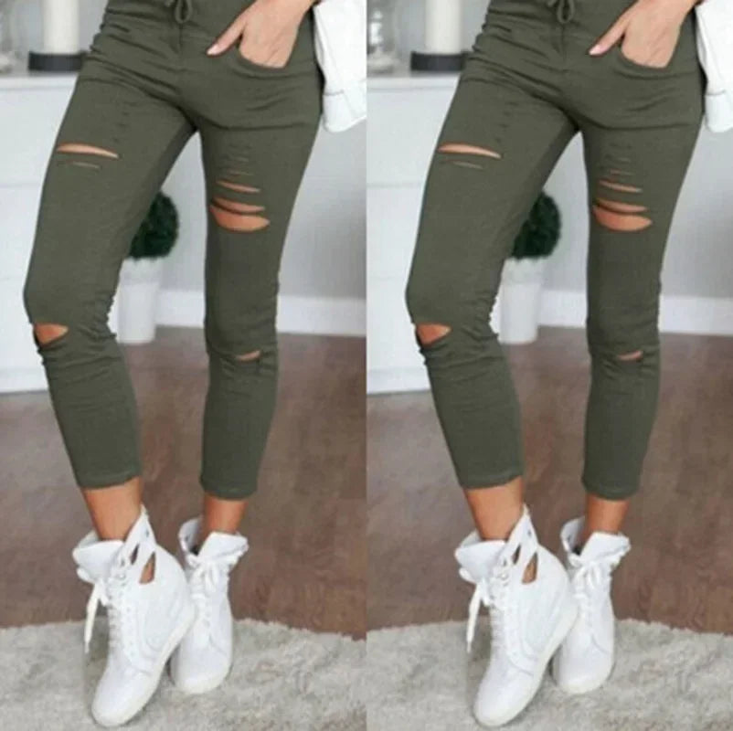 Jean déchiré pour femme femme grande taille pantalon déchiré pantalon crayon extensible Leggings femme jean femme jean