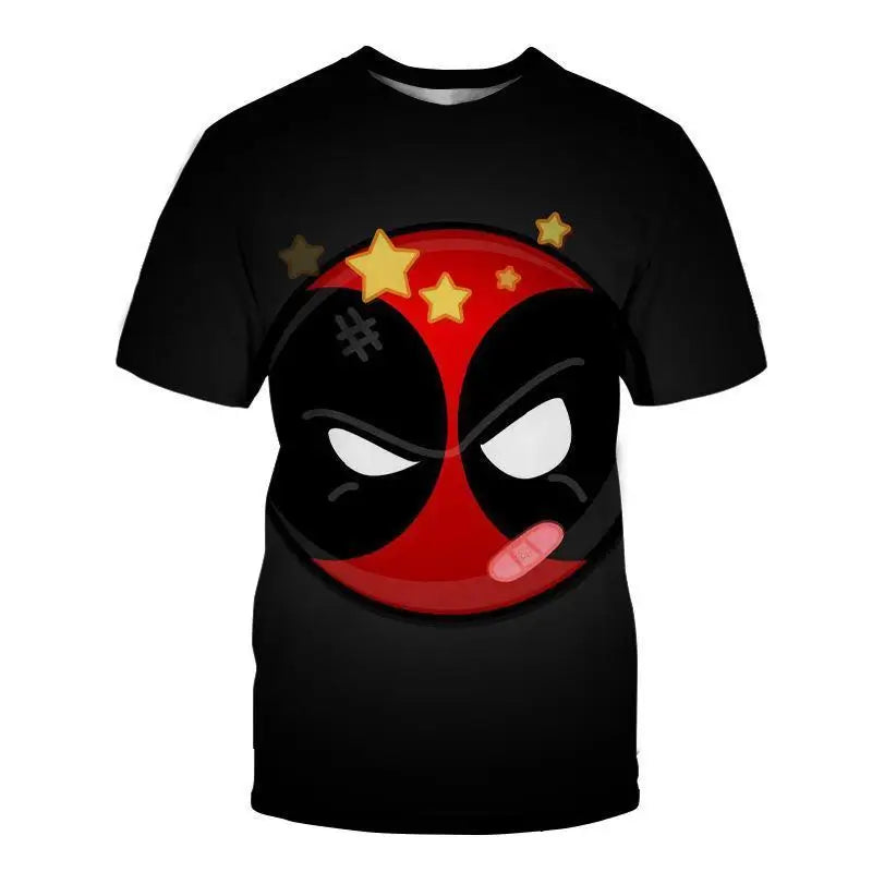 2025 nouveau Garçons Deadpool Anime 3D Imprimé Streetwear Personnalité T-Shirt Enfant/Adulte Décontracté Haut Tendance