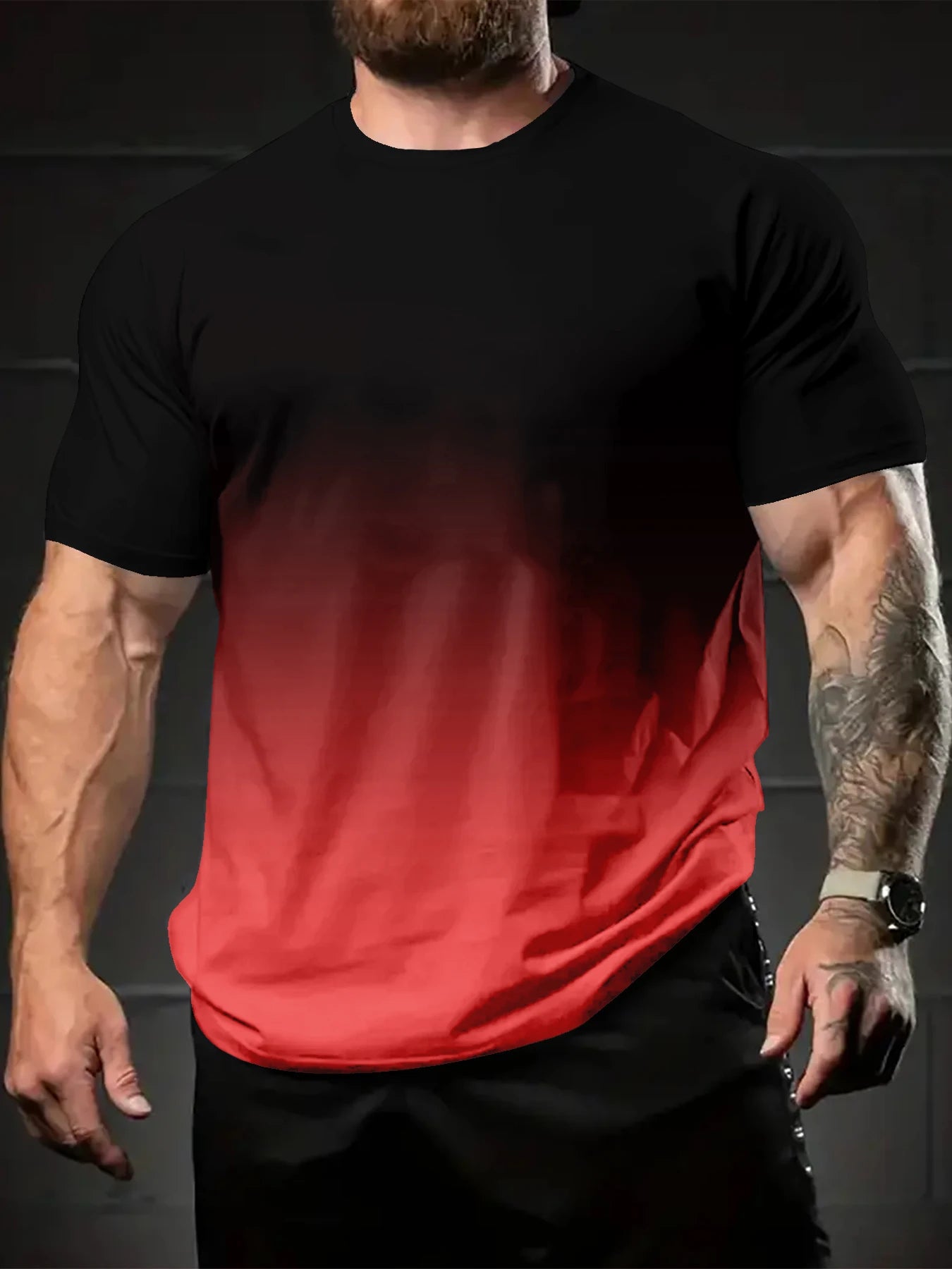 T-shirt à manches courtes pour hommes, nouveau style minimaliste imprimé, chemise créative et décontractée, tendance rétro de rue, col rond, haut ample décontracté