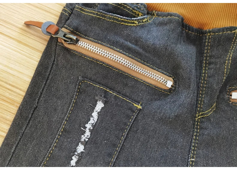 IENENS 4-11Y garçons Slim jean droit été classique couleur claire bas enfants Denim pantalons longs enfants bébé garçon pantalon décontracté