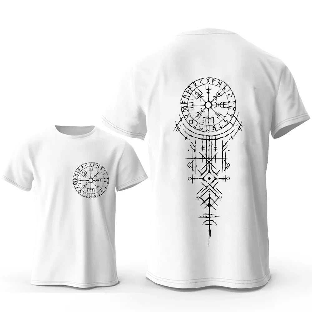 Viking Runic boussole graphique T-shirts voyage drôle T-shirts à manches courtes hauts mode décontracté Harajuku T-shirts hommes marque T-shirts