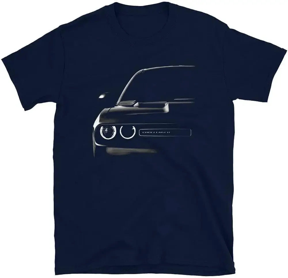 T-Shirt à manches courtes et col rond pour homme, vêtement classique et décontracté, avec voiture de course, Challenger américain, taille S-3XL