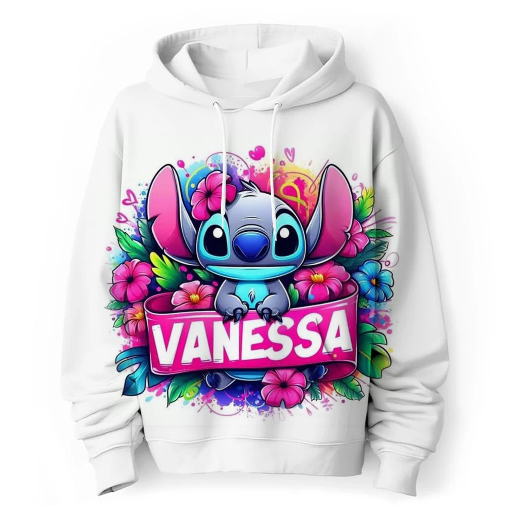 Kawaii Lilo Stitch 4-14 ans enfants Anime sweat garçons filles belle point sweats à capuche garçons vêtements imprimer dessin animé graphique enfants