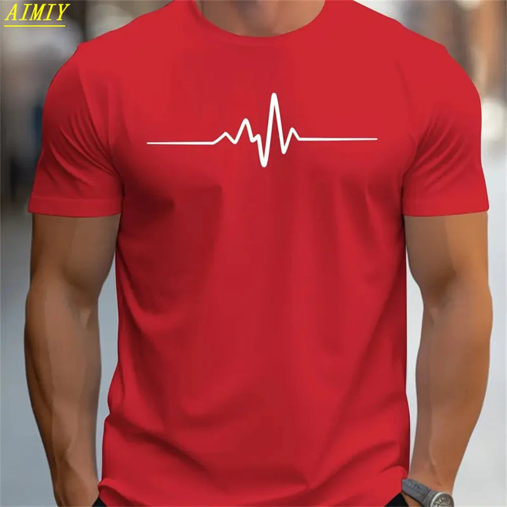 Mode D'été 3D Rayure Lettre Impression homme T-shirt Hip Hop Tendance Harajuku Streetwear Décontracté O-cou Surdimensionné T-shirts Hommes Hauts