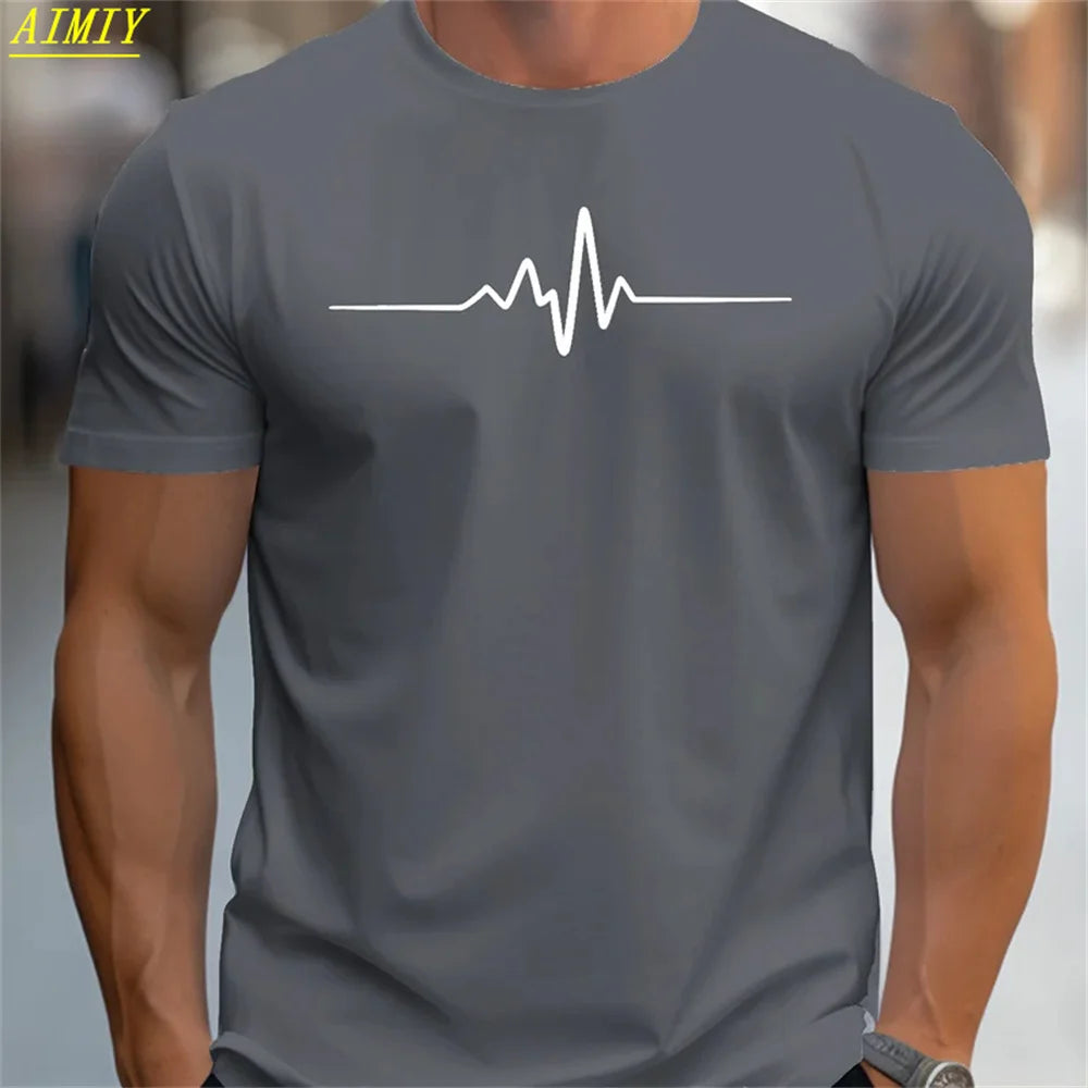 Mode D'été 3D Rayure Lettre Impression homme T-shirt Hip Hop Tendance Harajuku Streetwear Décontracté O-cou Surdimensionné T-shirts Hommes Hauts