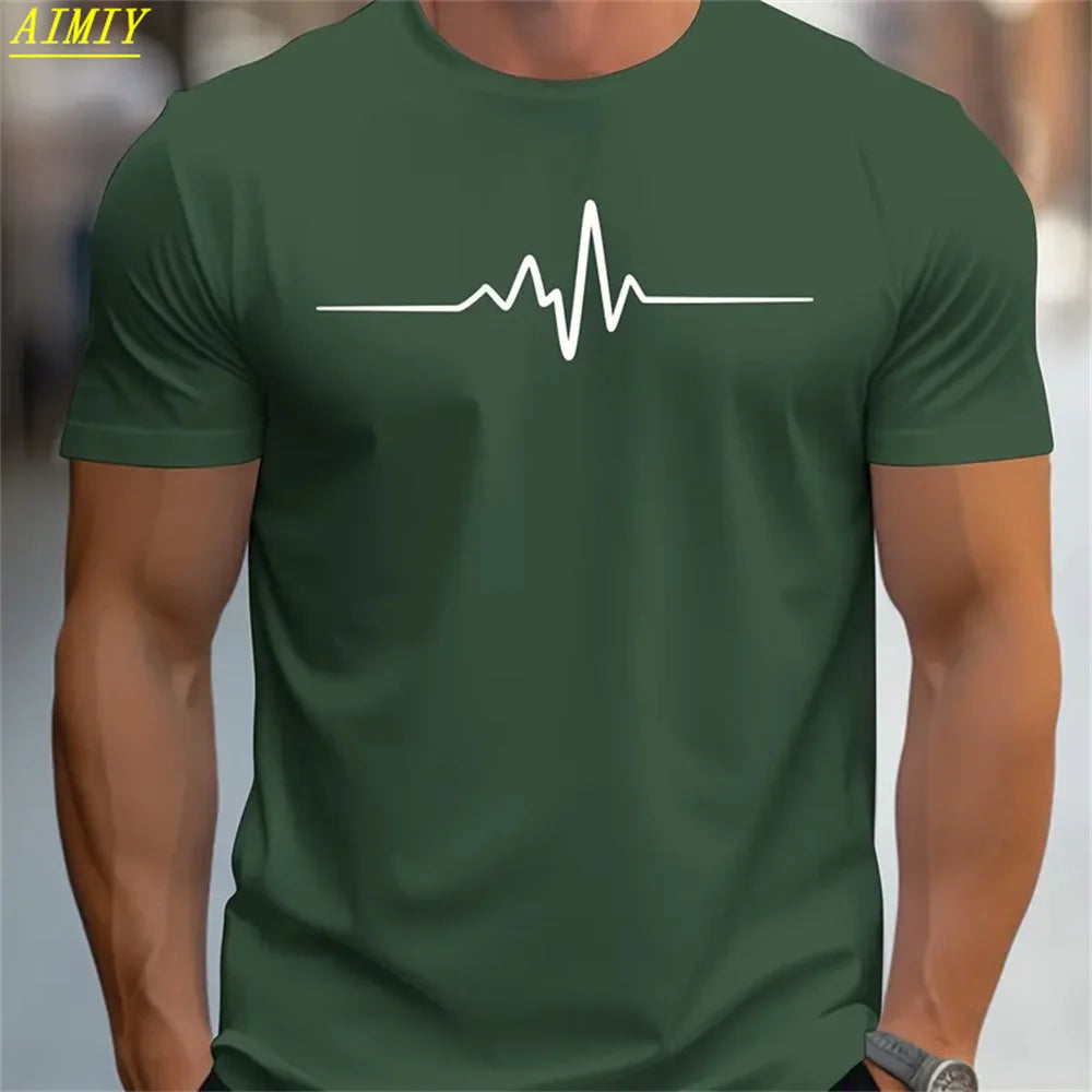 Mode D'été 3D Rayure Lettre Impression homme T-shirt Hip Hop Tendance Harajuku Streetwear Décontracté O-cou Surdimensionné T-shirts Hommes Hauts
