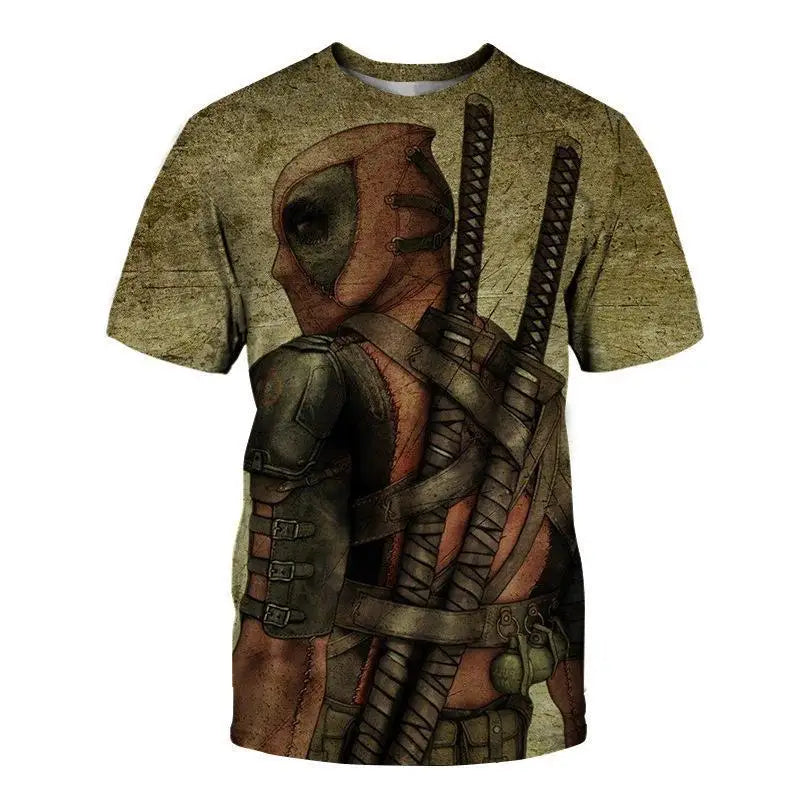 2025 nouveau Garçons Deadpool Anime 3D Imprimé Streetwear Personnalité T-Shirt Enfant/Adulte Décontracté Haut Tendance
