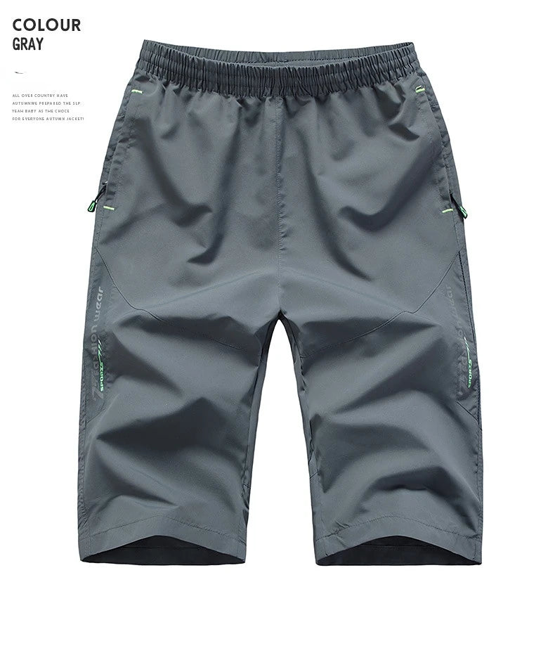 Pantalon court de sport d'été à séchage rapide pour hommes, grande taille 7XL 8XL, décontracté, pantalon d'entraînement fin, short Baggy à la mode, 3/4