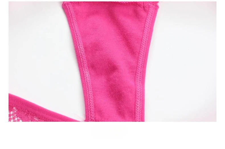 String en dentelle ajouré Sexy pour femmes, sous-vêtements Sexi, couleur unie, culotte de tentation, slip taille haute