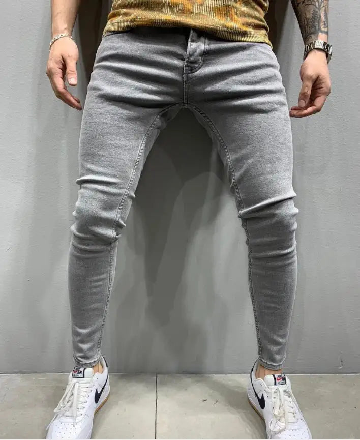 Nouveaux hommes Skinny déchiré jean mode, coupe mince Stretch décontracté Denim