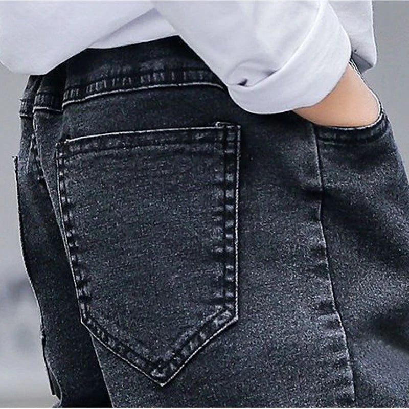 IENENS Enfants Garçons Jeans Bébé Vêtements Pantalons Classiques Enfants Denim Vêtements Infantile Garçon Décontracté Bowboy Bas Pantalon 4-11 Ans
