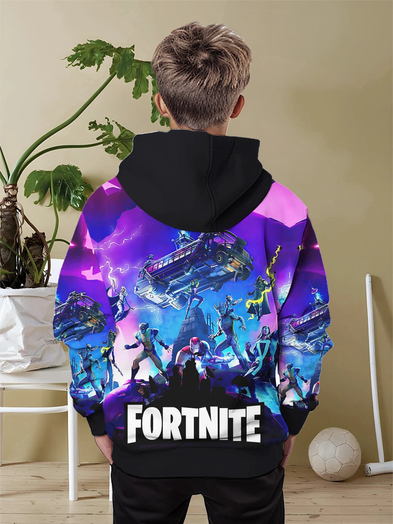 For-Popular-Games-F-Fortnites-3D Imprimer Toutes Les Saisons Enfants Sweat-Shirt Décontracté Cool Hauts Pullover Vêtements Unisexe Garçon Fille Sweats À Capuche